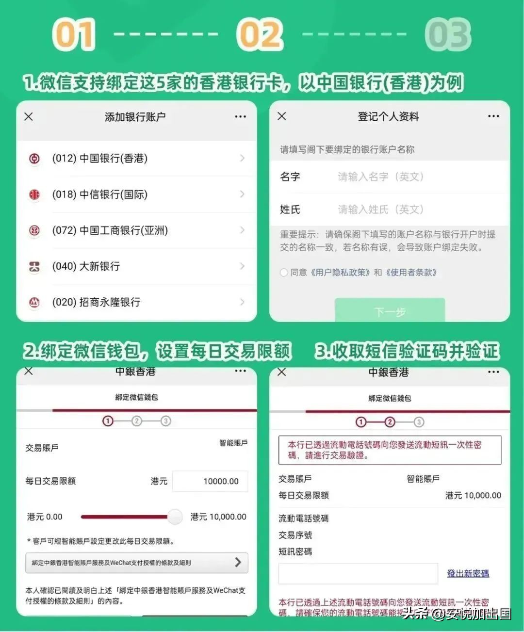 香港银行账户绑定微信支付条件_绑定香港银行卡微信支付_招行香港一卡通结汇
